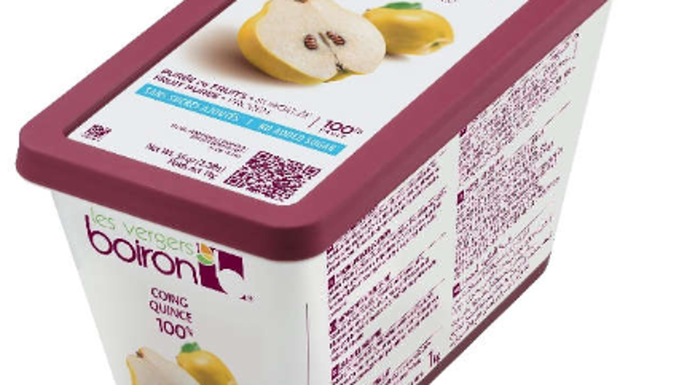Nouvelle purée surgelée de coing sans sucres ajoutés Les vergers Boiron 
